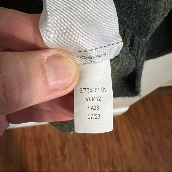 Banana Republic Green Gradient Button Mock Neck Wool Blend Sweater size XL - Picture 6 of 7